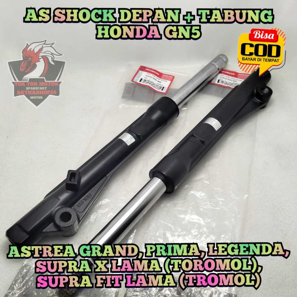 As Shock Depan + Tabung GN5 Honda Motor Supra x Lama Tromol , Prima , Astrea Legenda , Astrea Grand 
