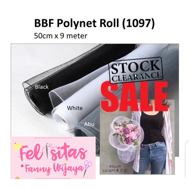 

BBF POLYNET ROLL jaring bunga kertas bunga barang florist 1097-ATB