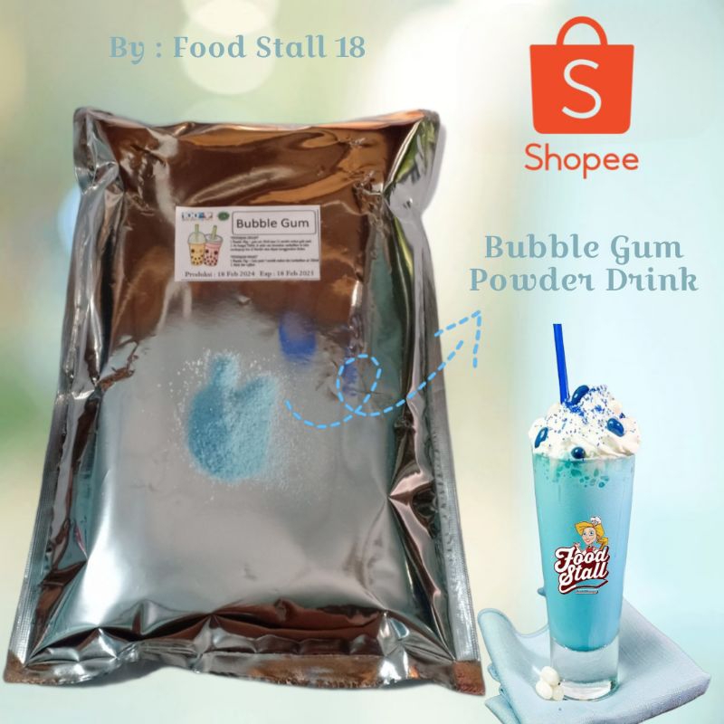 

Powder Drink Bubble Gum 1Kg - Bubuk Minuman Rasa Permen Karet 1 Kg