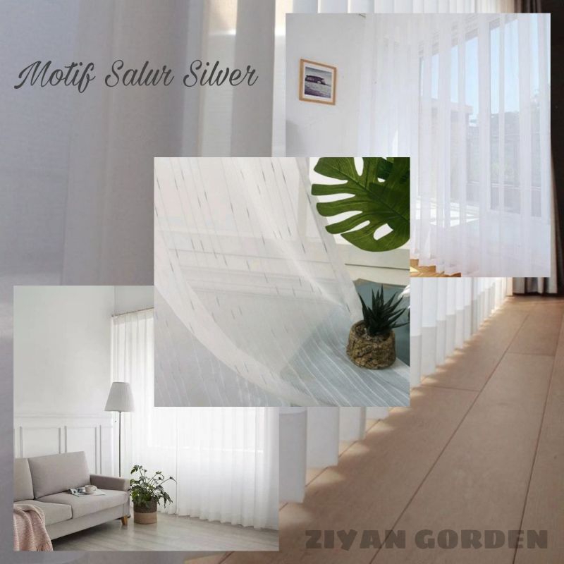 GORDEN VITRASE GORDEN SIANG MOTIF SALUR PLISKET GORDEN TRANSPARAN
