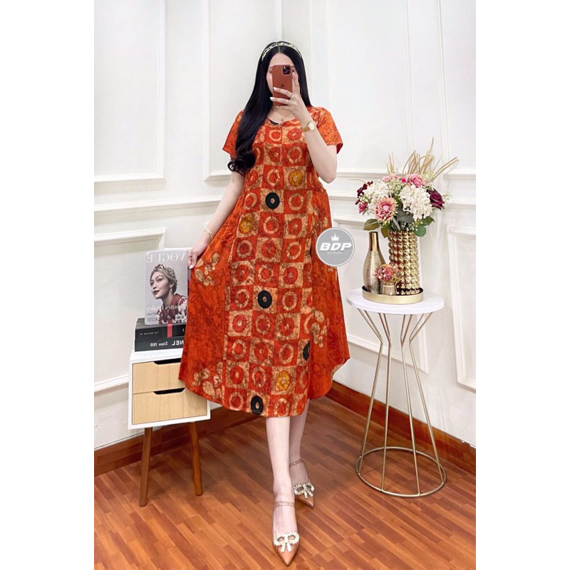 DASTER VIRAL-DASTER KEKINIAN-DASTER SANTUNG RAYON-DASTER MOTIF KOTAK BULET