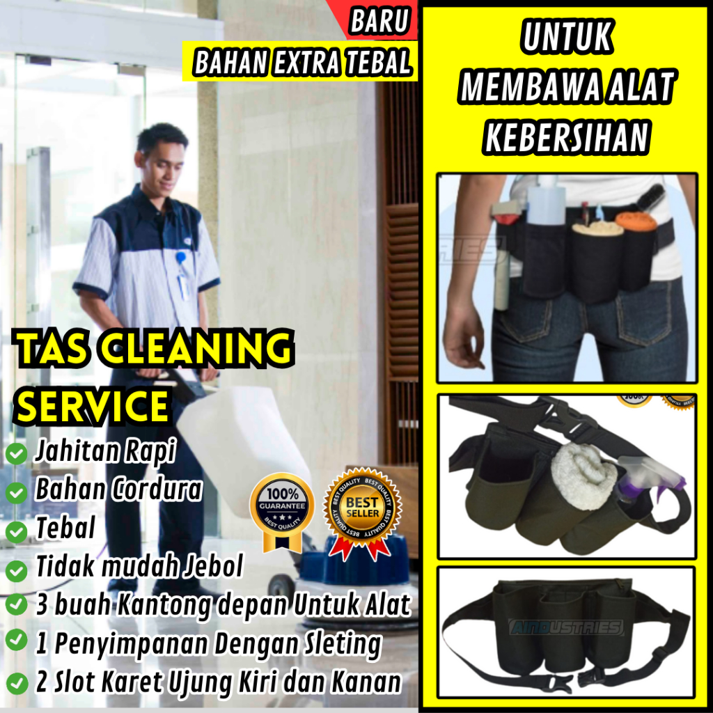 Tas Pinggang Petugas kebersihan Cleaning Service Tempat alat Perkakas Peralatan Kebersihan