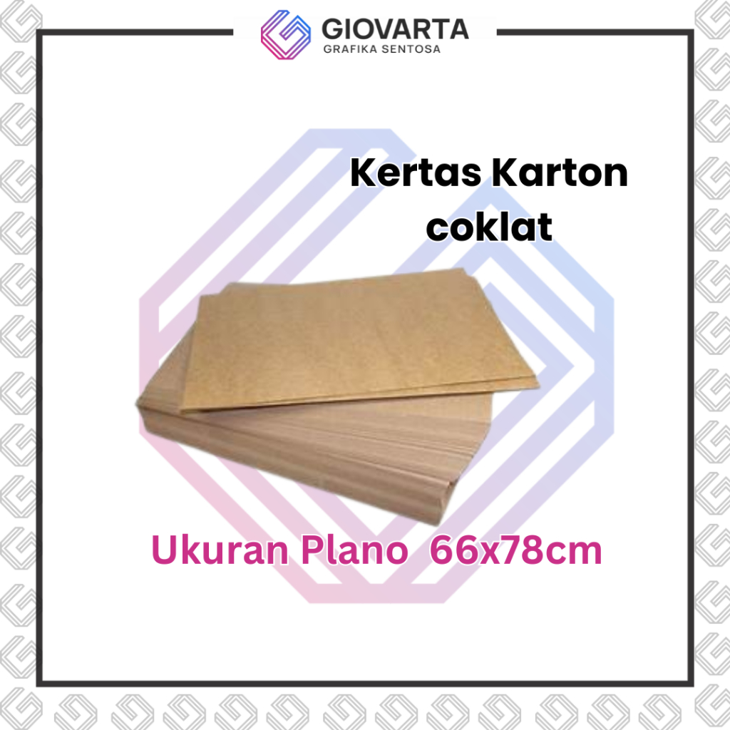 

Kertas Kartoon Alas / Kartoon Coklat Ukuran Plano 66x78