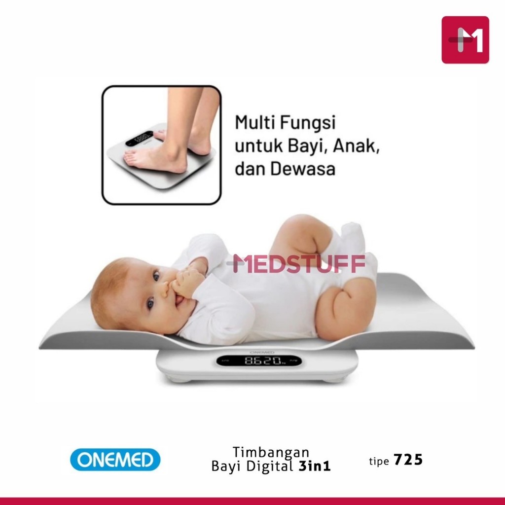 Timbangan Bayi Digital 725 3 in 1 Onemed Timbangan Badan Digital Bayi Anak Dewasa