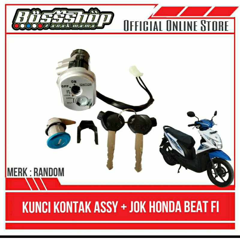 KUNCI KONTAK ASSY BEAT FI KUNCI KONTAK SET + JOK BEAT FI 2012/2015