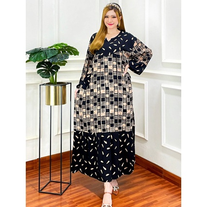 Velita Dress Panjang Jumbo Nyaman Batik Cap Wanita Asli | Sackdress Sekdress Daster