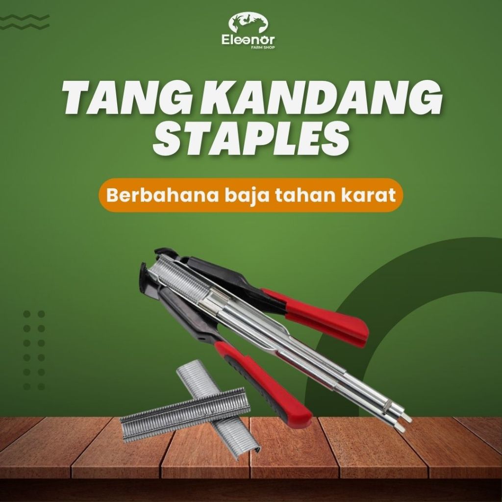 Tang Kandang Staples Alat Pengikat Kandang Hewan Ternak Unggas Ayam Burung Merpati Kelinci Premium -