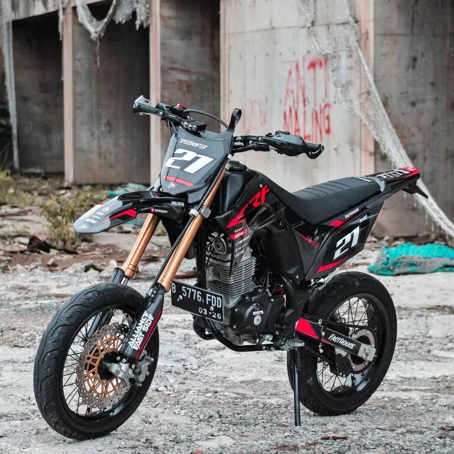 Decal crf 150 l full body decal crf supermoto 150 l full body decal crf hitam