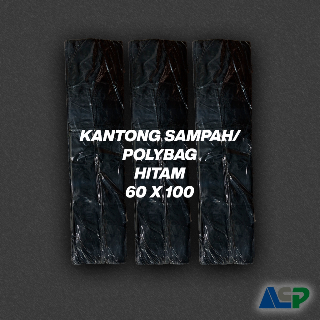 Kantong Plastik Sampah Hitam 60x100cm – 1kg ±24 pcs / Polybag Sampah Ukuran Besar