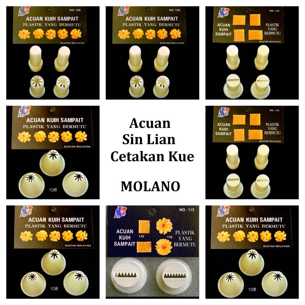 Sin Lian Cetakan Biskuit Acuan Kue Semprit Kuih Semperit Sampait SinLian 105 108 110 114 115 116 127