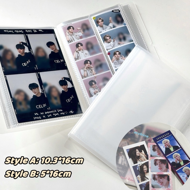 【Ready】Korea 4 Grid Album Foto Strip Album Foto 6 inci Idol Photocard Buku  4 Potong Album Penyimpan