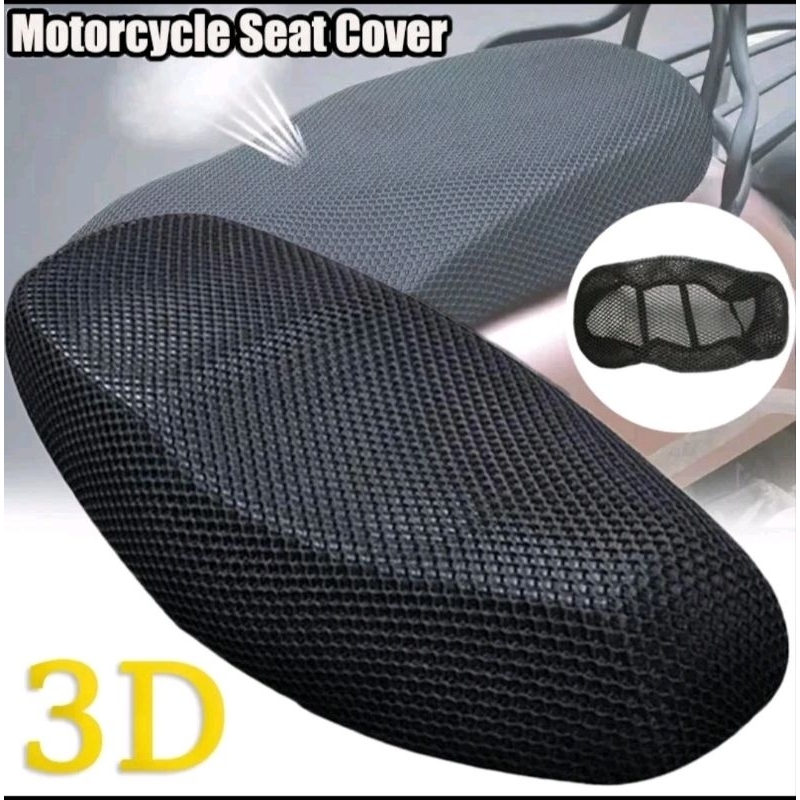 Sarung Jok Sepeda Motor Jaring 3D Bersirkulasi Antiselip Aksesori Bantalan Sarung Jok Skuter Sepeda