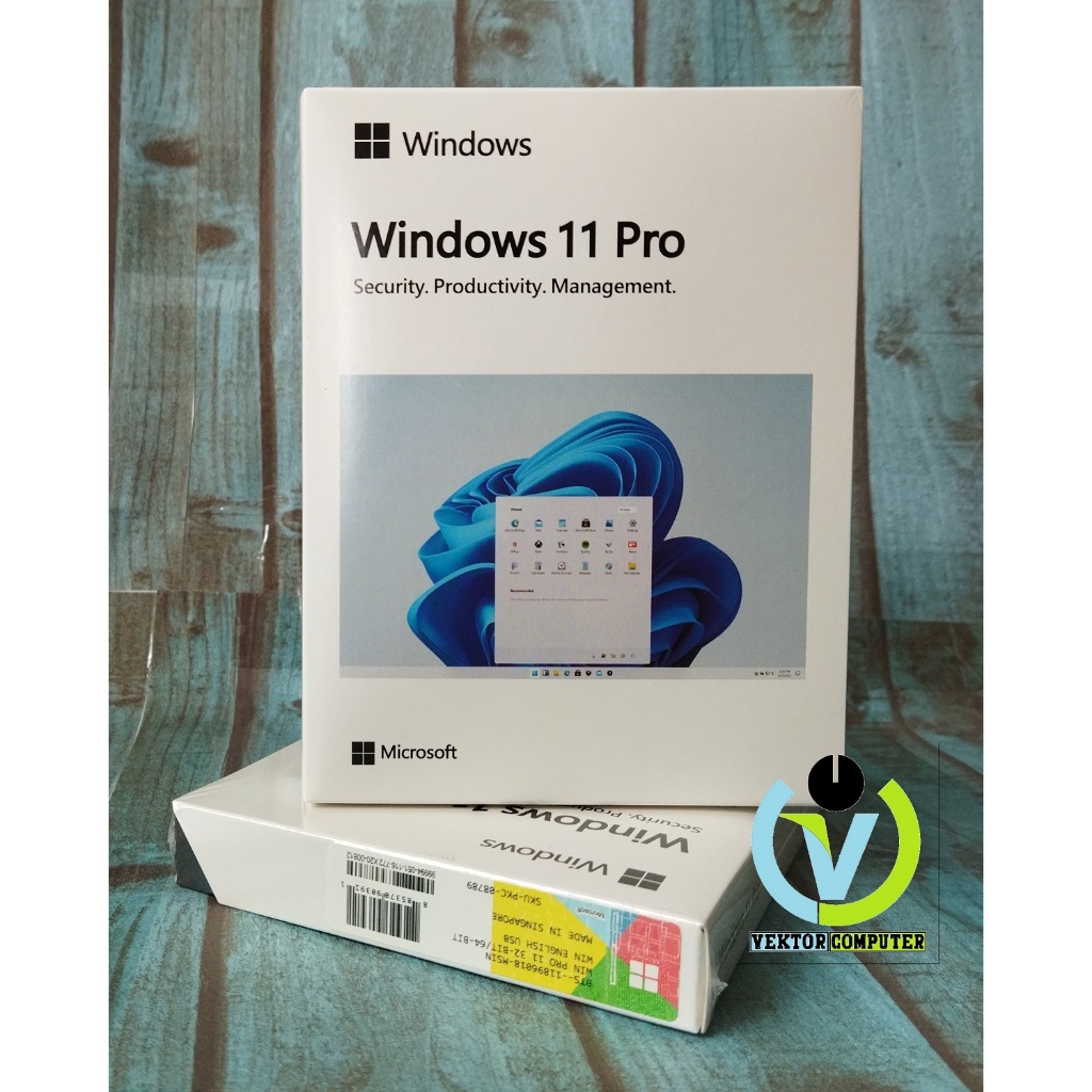 Windows 11 Pro Retail FPP With Card & Flashdisk Media 32/64 Bit Original Full Box