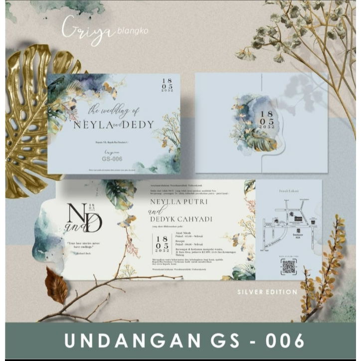 Cetak Undangan Murah GS 006