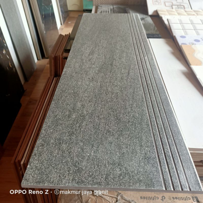 Granit tangga roman motip batu ardesit 30x80 30x90 30x100 30x120 concorete corcoal