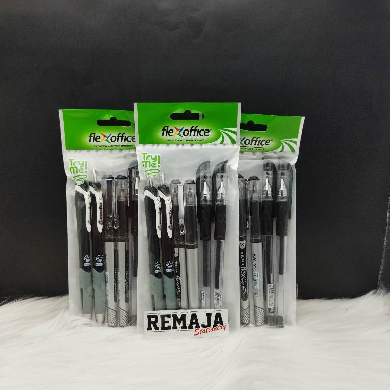 

Bolpoin / Pen Flex Office Gel Set Isi 6 pcs