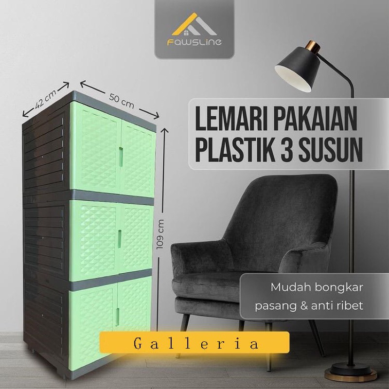 LEMARI FAWSLINE 3 SUSUN 2 PINTU