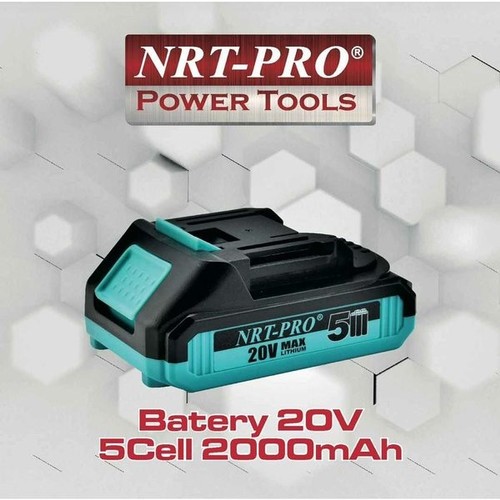 baterai cordless drill NRT pro 20V - batere mesin bor cordless nrt-pro