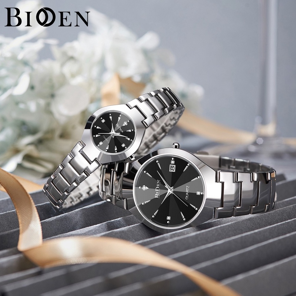 Bestseller BIDEN Jam Tangan Couple Pasangan Anti Air Kalender Kasual Mode Couple Jam Tangan