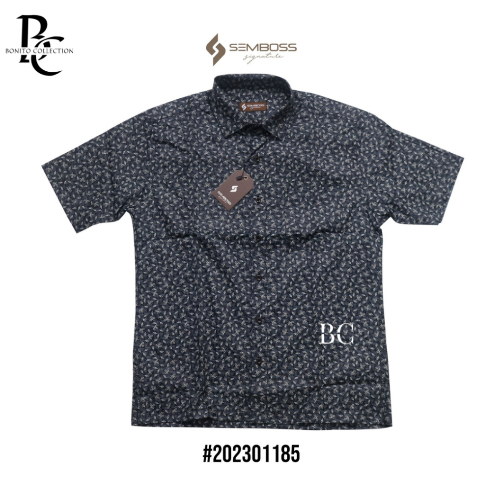 KEMEJA SEMBOSS KATUN LENGAN PENDEK KUALITAS PREMIUM seri 2