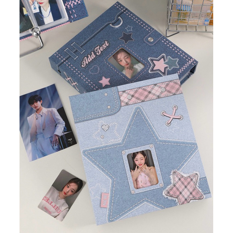 [A5 Wide] Moonjin Studio Star Denim Binder Magnetic Photocard Album