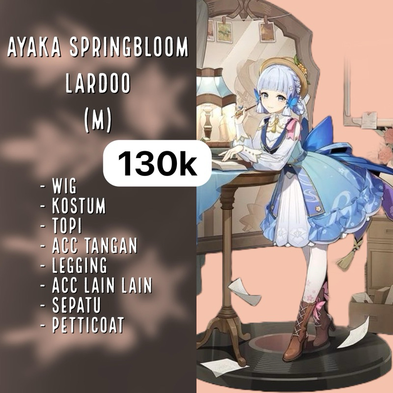 Rental kostum ayaka springbloom Lardoo size M