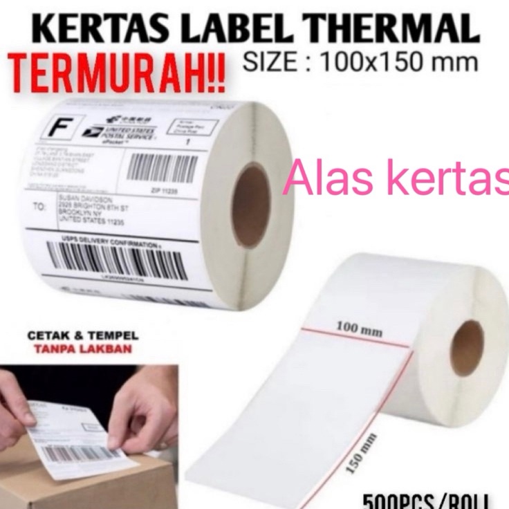 

COD LABEL STICKER THERMAL 1 x 15MM ISI FULL 5pcs TERMURAH Dan UKURAN LAIN ALAS PLASTIC TERBARU KHUSUS ukuran 1x15x5Roll Alas Kertas5