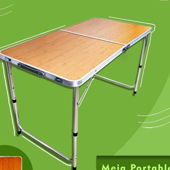 ART F97Y Meja Lipat Koper Hpl Meja Serbaguna Meja Lipat Portable Meja Kaki Bulat