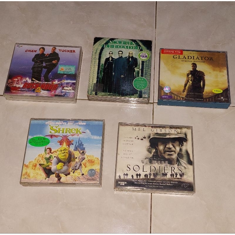 vcd versi Fatbox RUSH HOUR 2, MATRIX RELOADED, GLADIATOR, SHREK