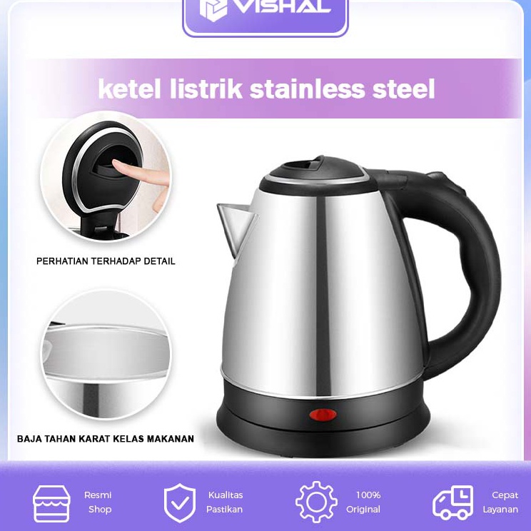 Wj VISHAL Teko Listrik 2L  Teko Elektrik  Pemanas Air Pembuat Kopi Teh VS181