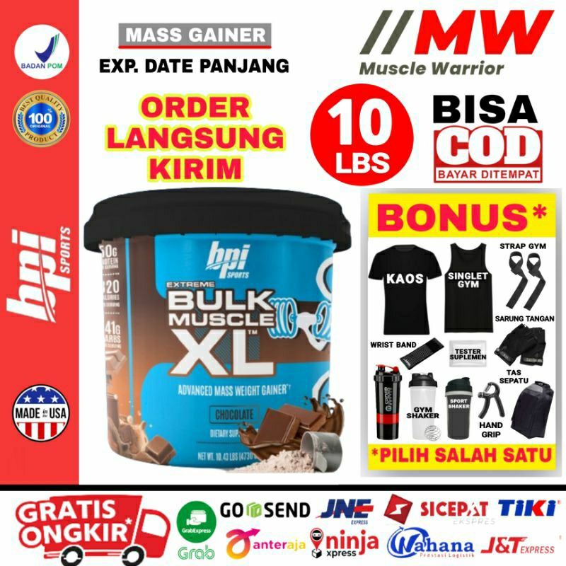 BPI Bulk XL 10 Lbs BPI Bulk Muscle XL 10 Lb BPI Mass Gainer 10Lbs BPI Bulk 10Lb Weight Gainer BPI Sp