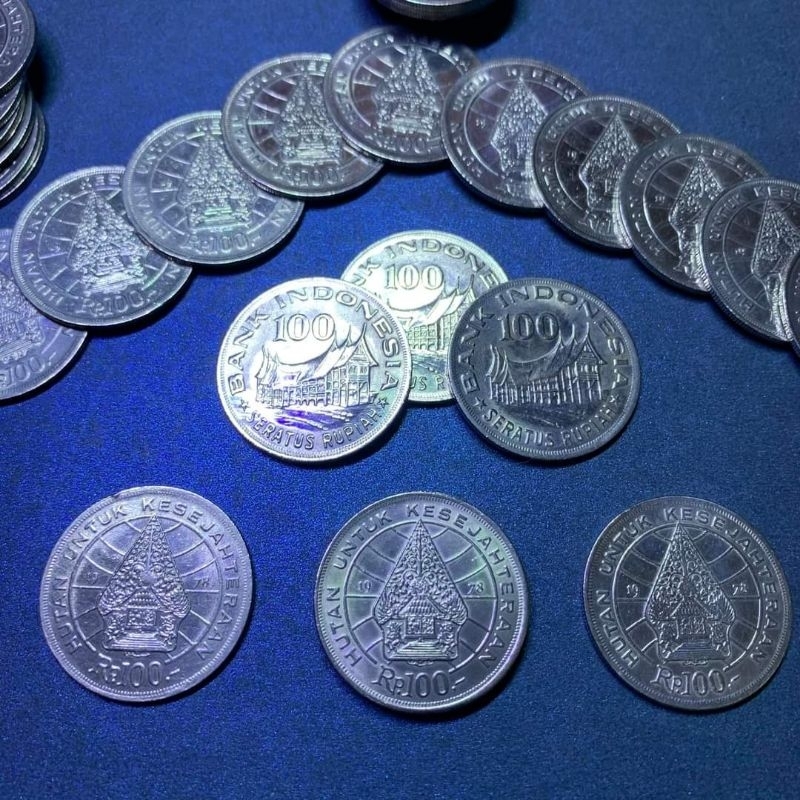 Uang Koin Kuno 100 Rupiah 1978 Wayang Tipis