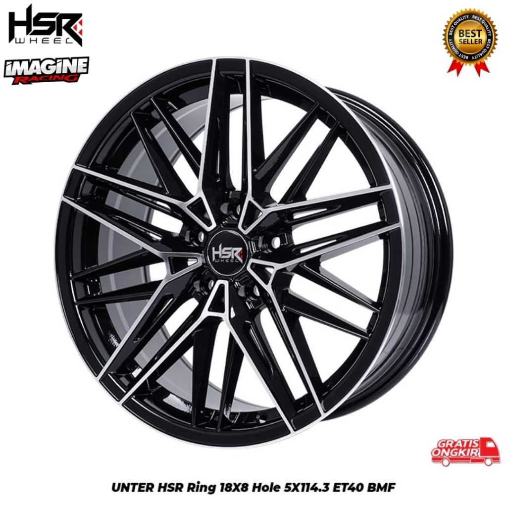 Velg racing hsr unter ring 18 untuk camry zenix rush terios xpander pcd 5x114,3