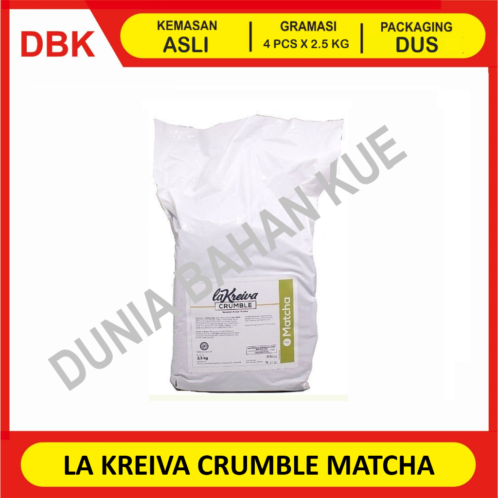 

LA KREIVA CRUMBLE FINE TOPPING MATCHA 2.5 KG - 1 DUS 4 PCS