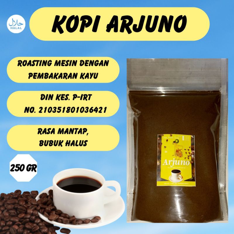 

Kopi Bubuk Arjuno 250 gr Jenis Robusta Rasa Sedap Mantap