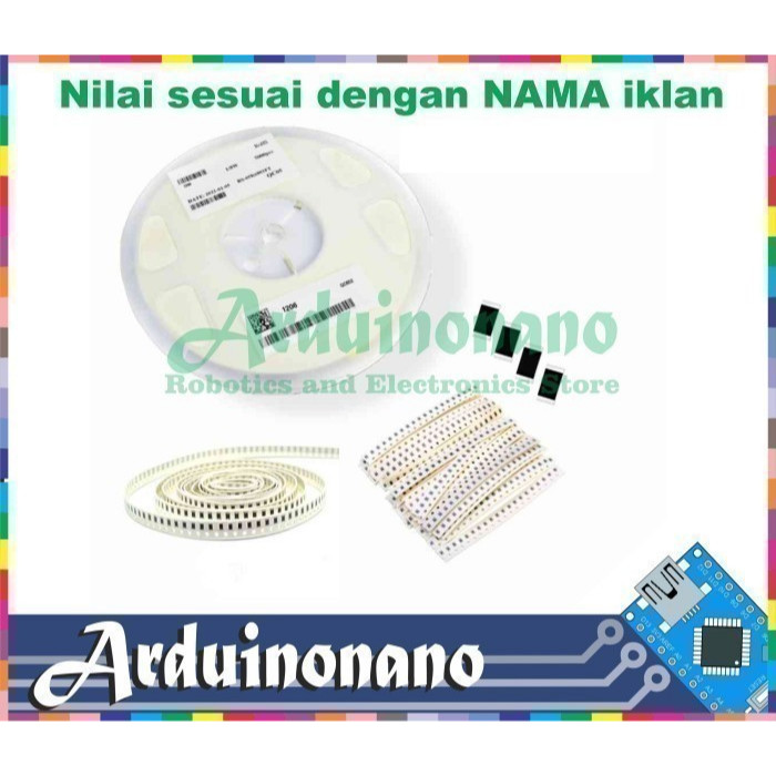 Resistor SMD 1206 6.8R 6.8 Ohm 6.8Ohm Toleransi 1% tolerance