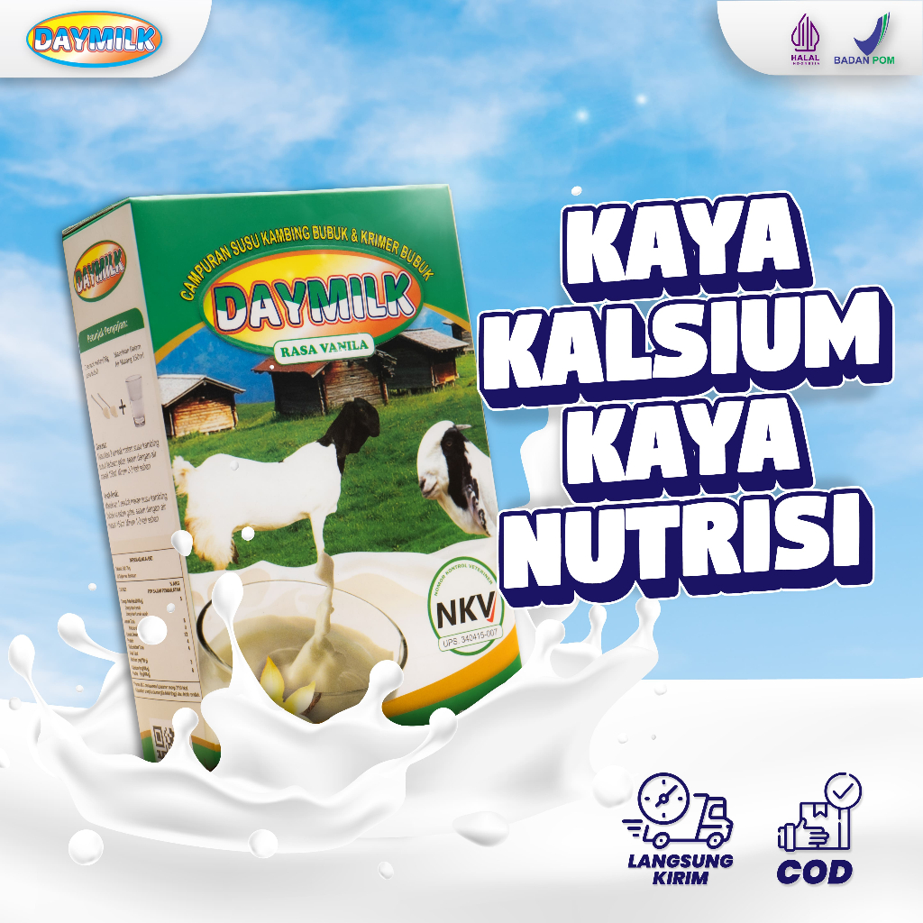 

Daymilk Rasa Vanilla - Susu Kambing Etawa Cegah Tulang Keropos