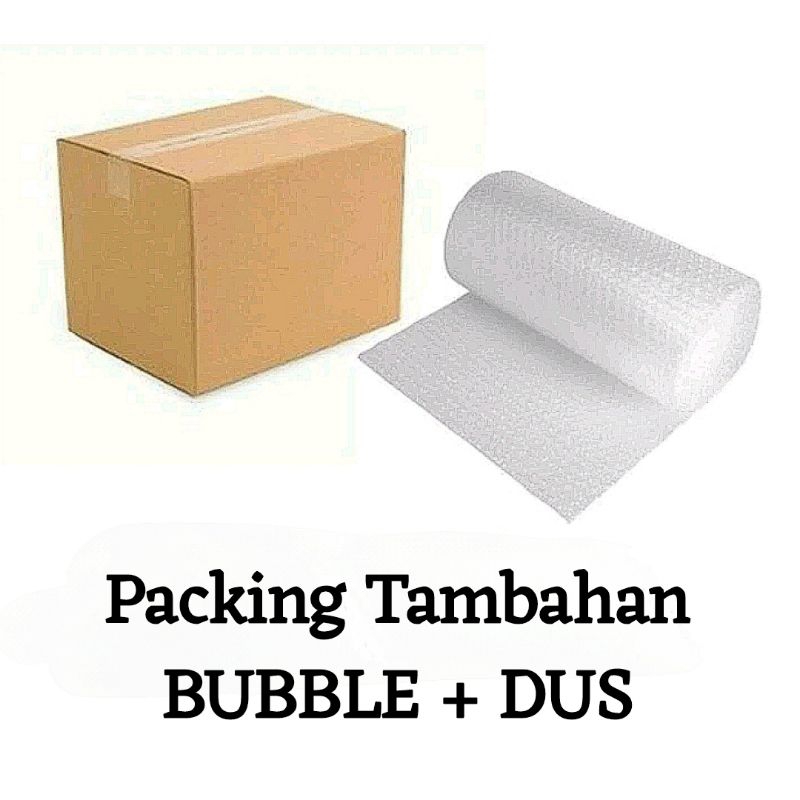 

PACKING TAMBAHAN BUBBLE WRAP DUS KARDUS EXTRA SAFETY