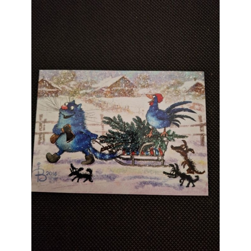 

kartu pos kucing bluecat/bluecat postcard