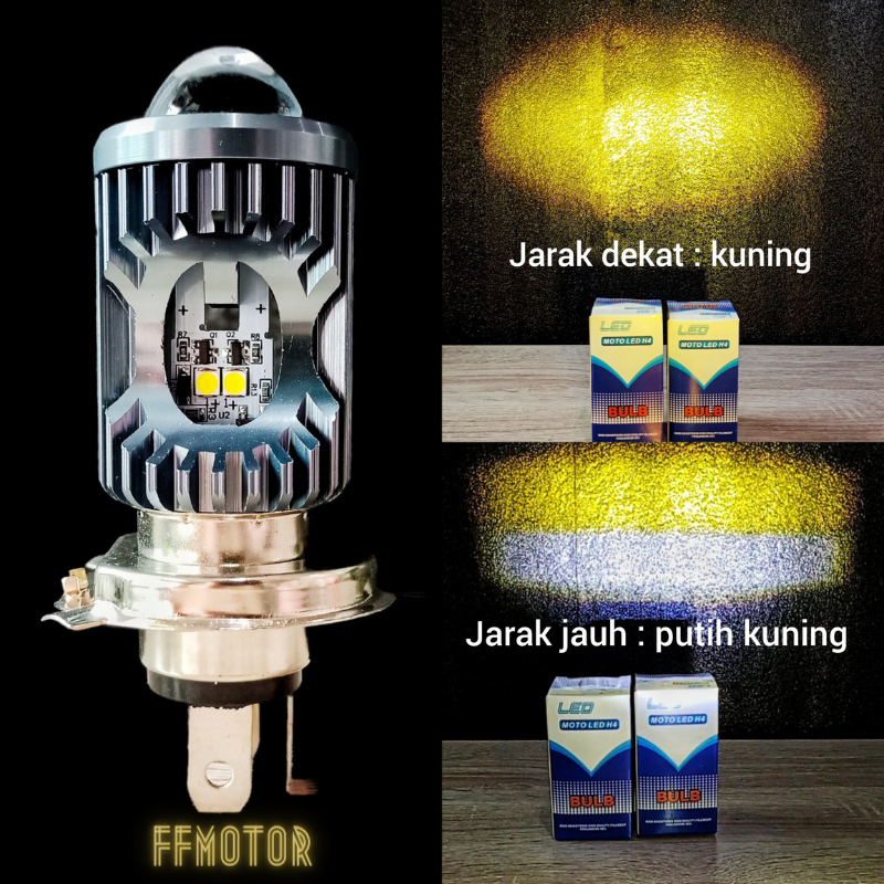 Lampu Depan H4 Laser AE Strobo Vixion MX King Ninja Tiger GL Scoopy Dll Universal Motor Mobil High K