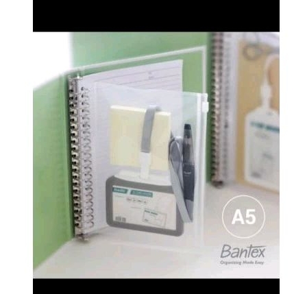 

Bantex Zipper Pocket for Multiring Binder A5 20 holes 8072-08