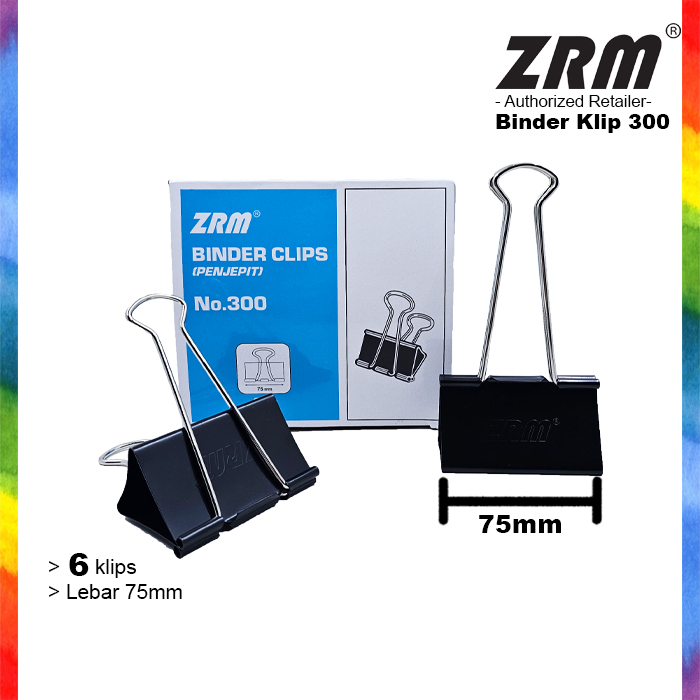 

ZRM Binder Klip 300 75mm 6pcs