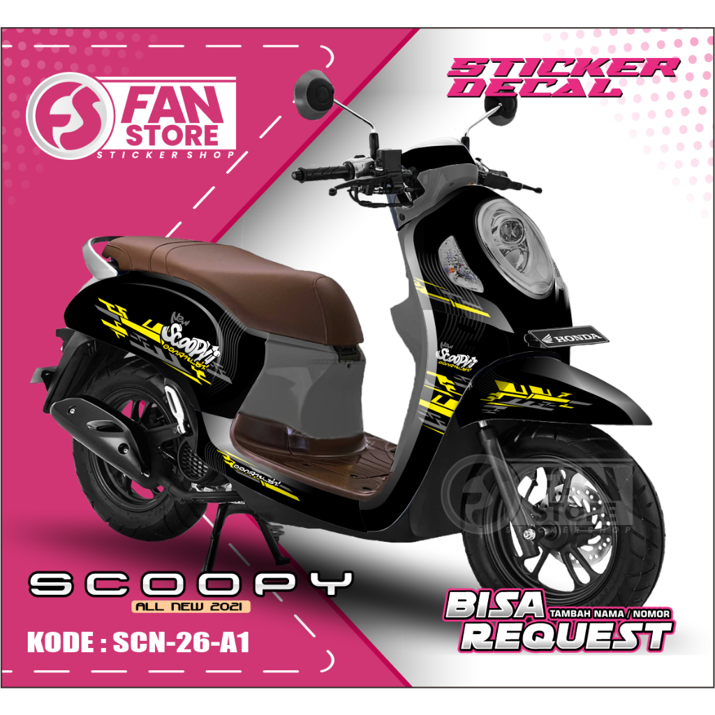 DECAL SCOOPY NEW FI - DEKAL STICKER SCOOPY PRESTIGE 2022 DECAL SCOOPY STYLISH