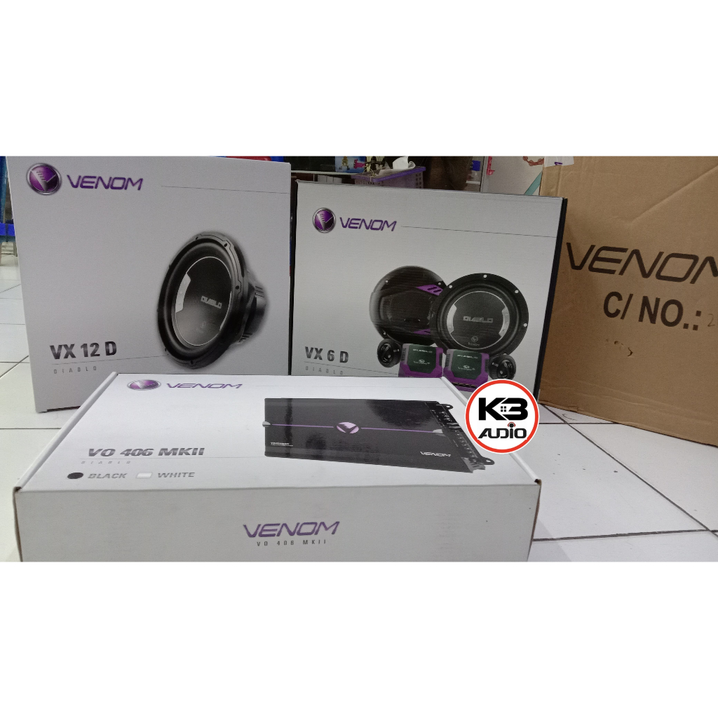PAKET AUDIO MOBIL VENOM DIABLO POWER SPLIT SUBWOOFER GARANSI RESMI VENOM