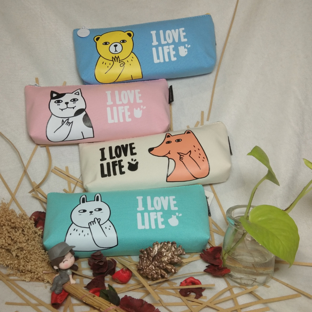 

Pencil Case Tempat Pensil Languo Style I Love Life - Perlengkapan Sekolah Kantor - 3633