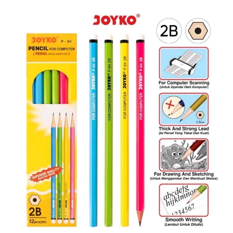 

Pencil / Pensil Joyko P-94 2B (12 Pcs)