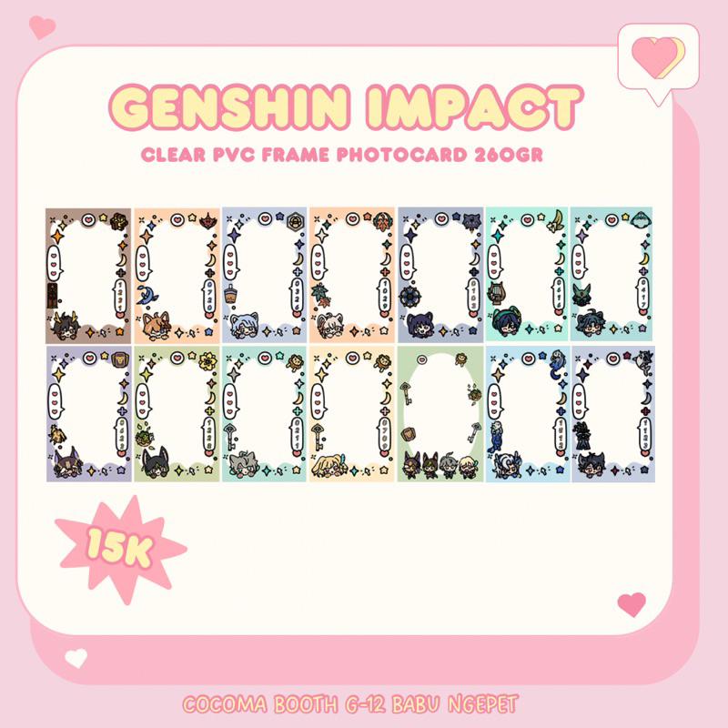 [READY STOCK] PC FRAME DECO GENSHIN IMPACT ZHONGLI CHILDE KAZUHA AYATO ALHAITHAM KAVEH TIGHNARI CYNO