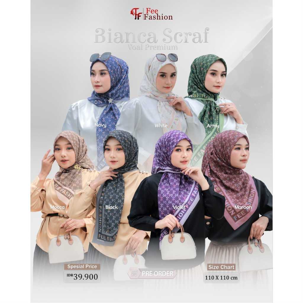 HIJAB SEGI EMPAT BIANCA SCRAFT BY FEE FASHION