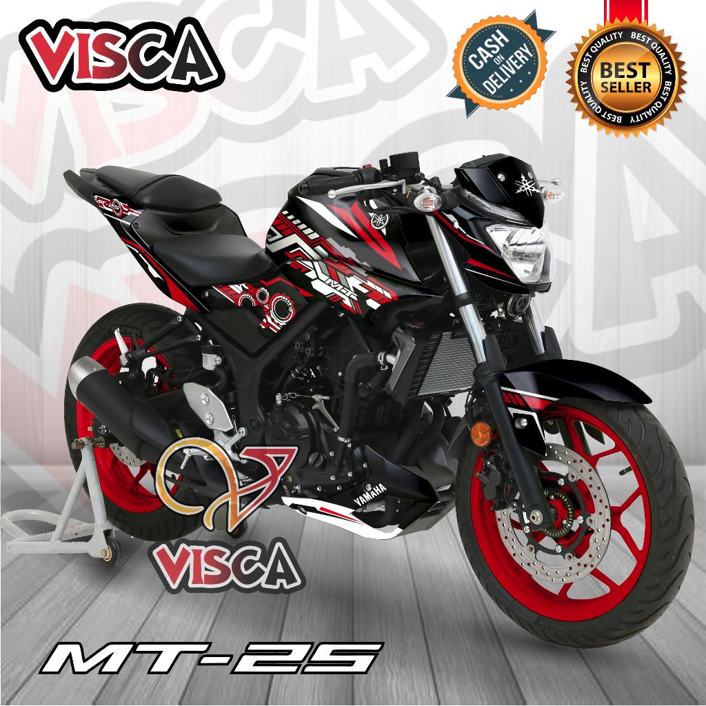 Stiker Decal Yamaha MT 25 OLD Dekal Mt 25 Striping Mt 25 Variasi Decal Mt 25 OLD Full Body HITECH