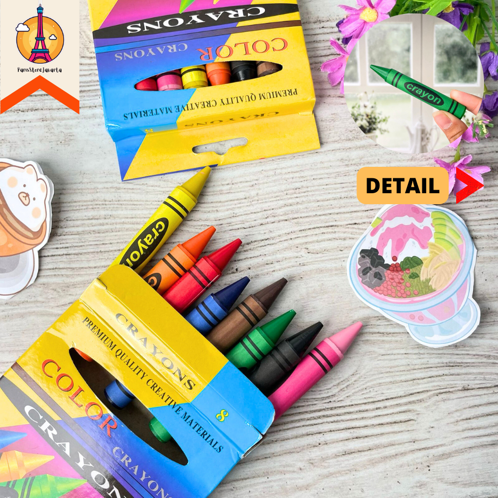 

Krayon Murah isi 8pcs KR-1133 Mewarnai Melukis Kreativitas Anak Drawing Tools Souvenir Stationery For School Alat Tulis Kantor Sekolah